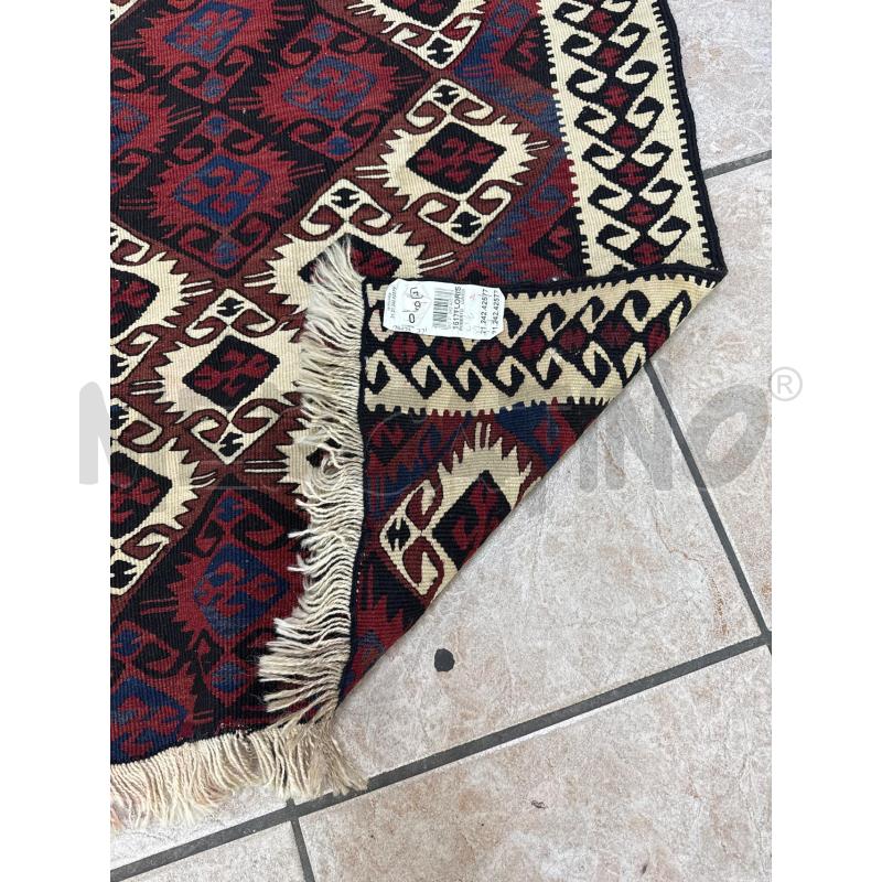 TAPPETO KILIM ROSSO BLU | Mercatino dell'Usato Roma montemario 3