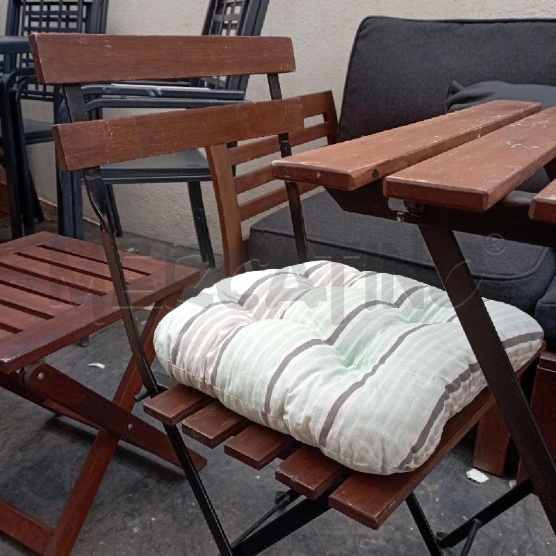 TAVOLINO+2 SEDIE FERRO LEGNO | Mercatino dell'Usato Roma montemario 3