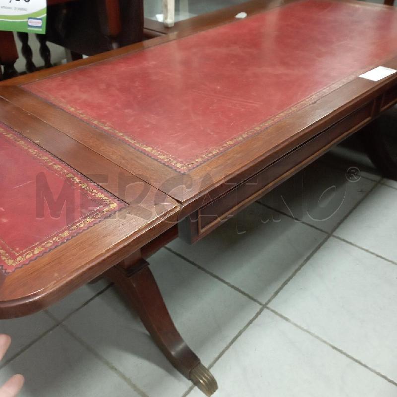 TAVOLINO SALOTTO BANDELLE PELLE ROSSA | Mercatino dell'Usato Roma montemario 2