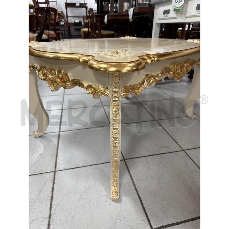 TAVOLINO SALOTTO FOGLIA ORO STILE BAROCCO | Mercatino dell'Usato Roma montemario 3