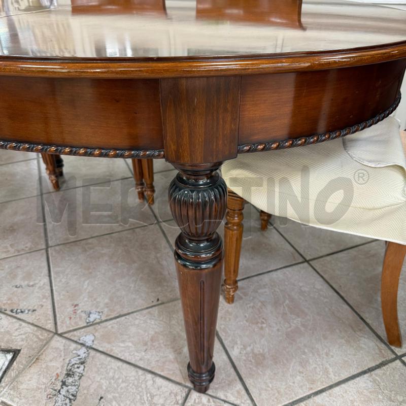 TAVOLO ALL MOGANO+6 SEDIE+2 PROL+MANOV | Mercatino dell'Usato Roma montemario 2
