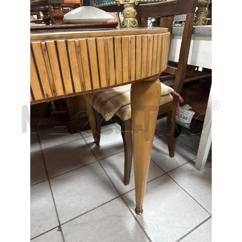 TAVOLO ANNI 50 ACERO P/VETRO + 6 SEDIE | Mercatino dell'Usato Roma montemario 2