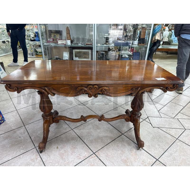 TAVOLO CONSOLLE NOCE ROTELLE | Mercatino dell'Usato Roma montemario 1