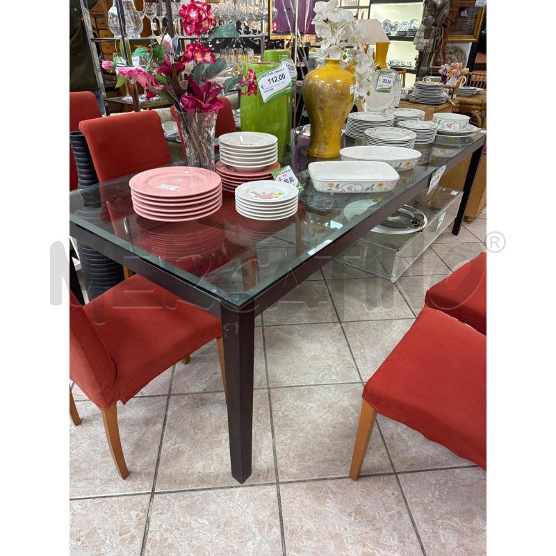 TAVOLO CRISTALLO MOD LAURANA  240X100 | Mercatino dell'Usato Roma montemario 1