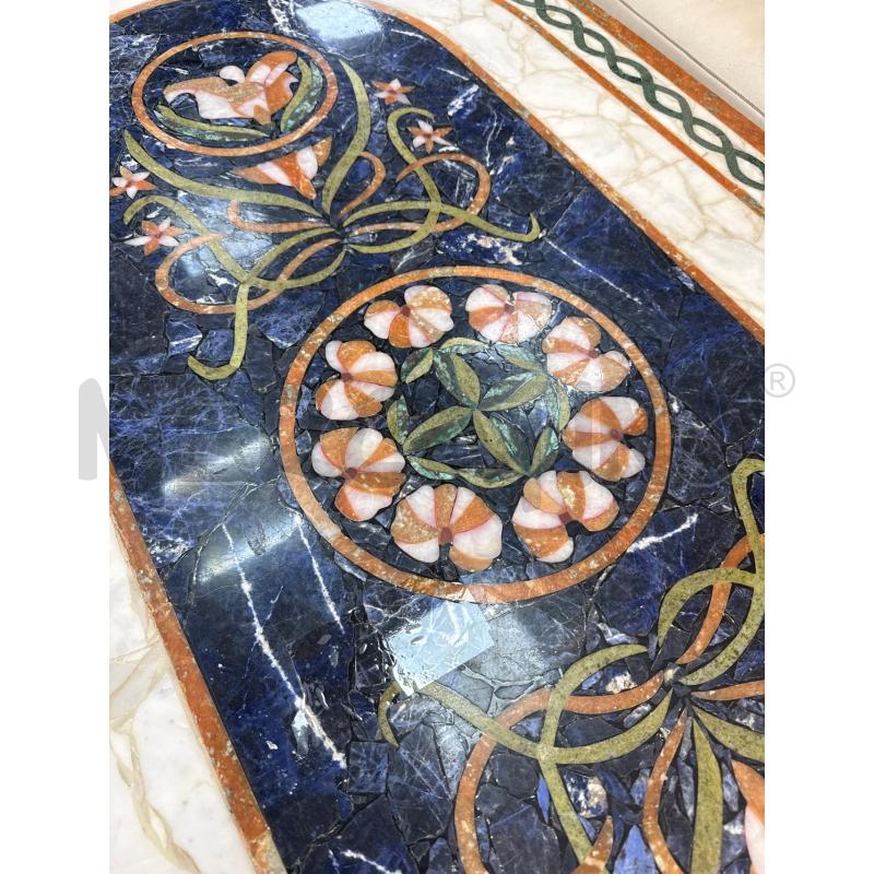 TAVOLO SALOTTO OVALE PIETRA BLU FIORATO | Mercatino dell'Usato Roma montemario 3