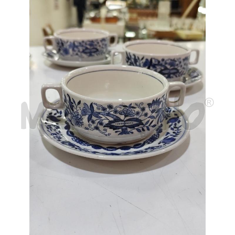 TAZZE PZ. 6 CONSOMME BOCH WIEBEL FIORI BLU | Mercatino dell'Usato Roma montemario 2