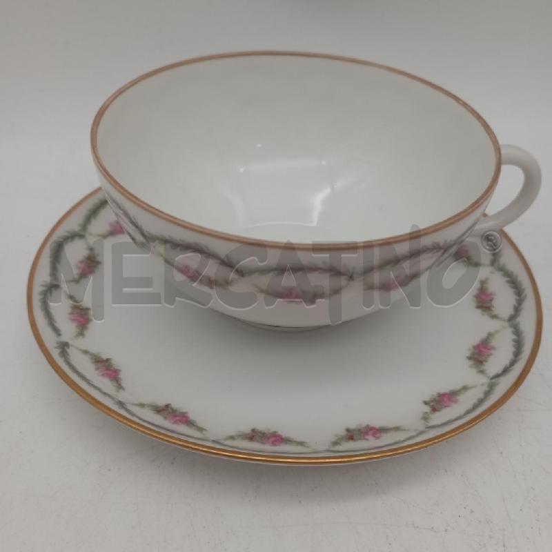 TAZZE TE PZ.10 GINORI FESTONI ROSE | Mercatino dell'Usato Roma montemario 2
