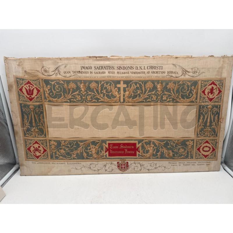 TELA OSTENSORIO SINDONE TORINESE 1898 | Mercatino dell'Usato Roma montemario 1