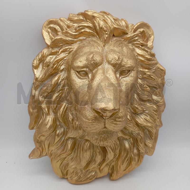 TESTA LEONE DORATA GRANDE | Mercatino dell'Usato Roma montemario 1
