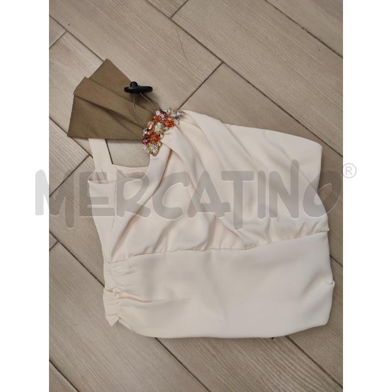 TOP BEIGE DRAMEE GIOIELLO  | Mercatino dell'Usato Roma montemario 1