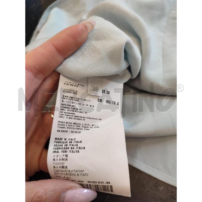 TOP CELESTE PRADA SETA FIOCCO | Mercatino dell'Usato Roma montemario 2