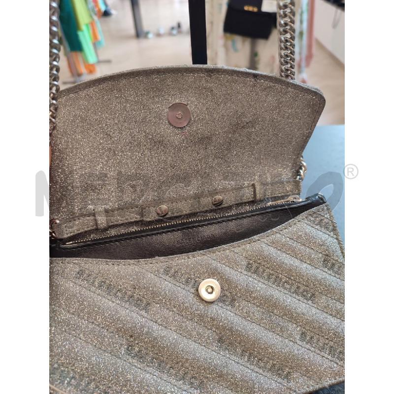 TRACOLLA DONNA BALENCIAGA BB CHAIN WALLET GLITTER | Mercatino dell'Usato Roma montemario 3