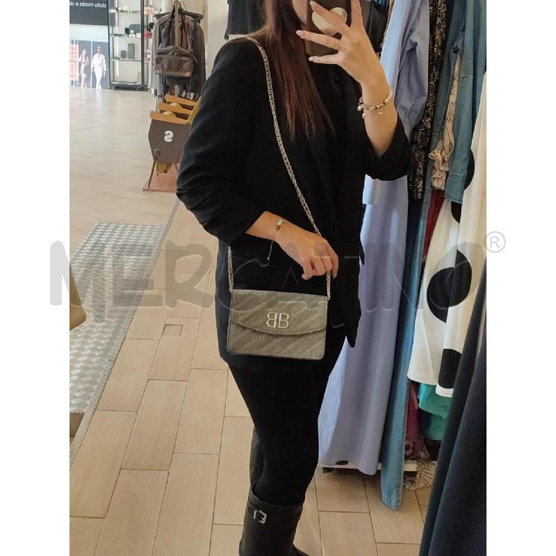 TRACOLLA DONNA BALENCIAGA BB CHAIN WALLET GLITTER | Mercatino dell'Usato Roma montemario 5