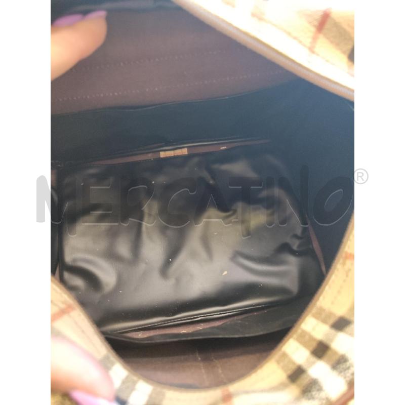 TRACOLLA DONNA BEIGE BURBERRY CHECK  | Mercatino dell'Usato Roma montemario 3