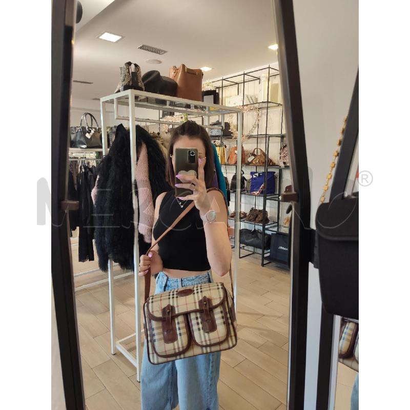 TRACOLLA DONNA BEIGE BURBERRY CHECK  | Mercatino dell'Usato Roma montemario 5