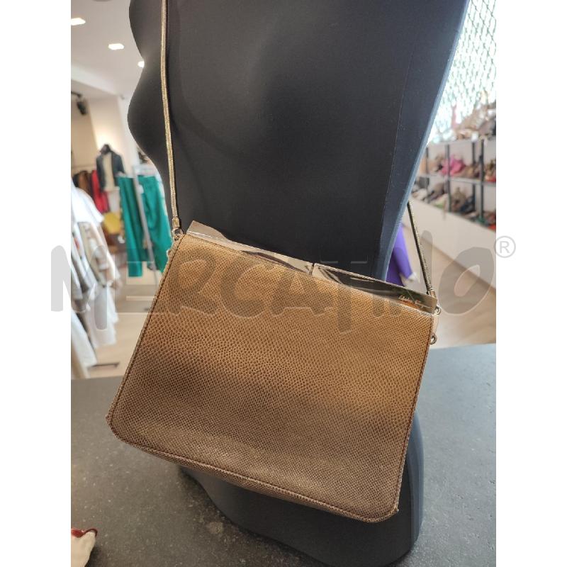 TRACOLLA DONNA BEIGE SALVATORE FERRAGAMO STAMPA RETTILE | Mercatino dell'Usato Roma montemario 1