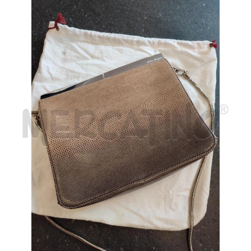 TRACOLLA DONNA BEIGE SALVATORE FERRAGAMO STAMPA RETTILE | Mercatino dell'Usato Roma montemario 4