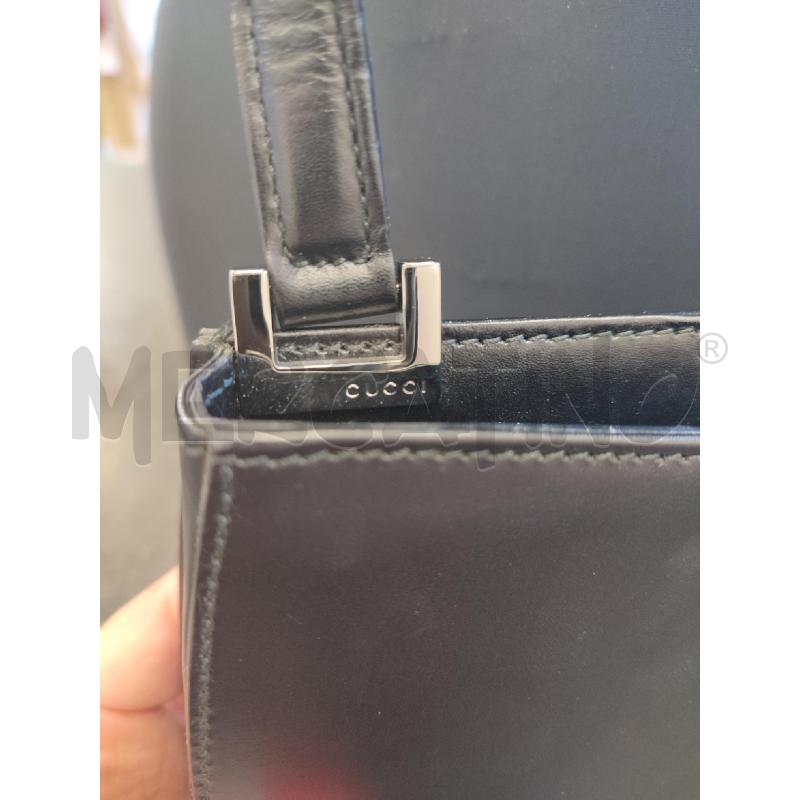 TRACOLLA NERA GUCCI PELLE GANCIO  001 4292 544 | Mercatino dell'Usato Roma montemario 4