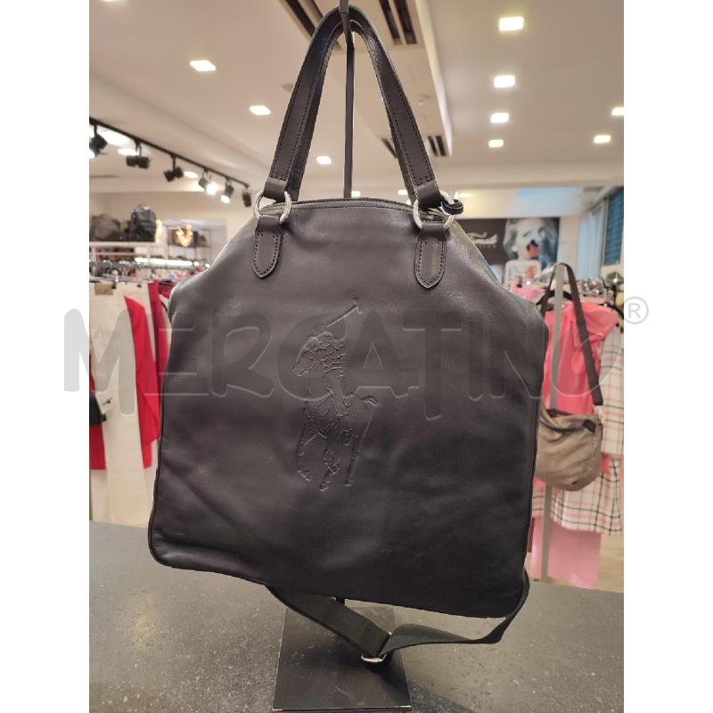 TRACOLLA PELLE NERA RALPH LAUREN | Mercatino dell'Usato Roma montemario 1
