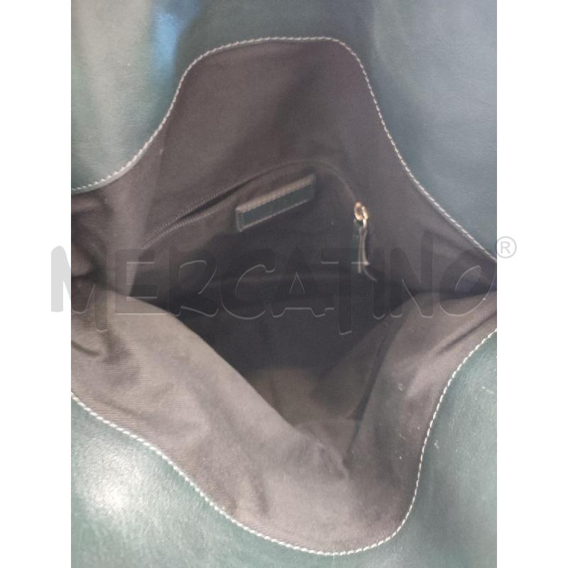 TRACOLLA VERDE PELLE ORCIANI ZIP SOTTO | Mercatino dell'Usato Roma montemario 2