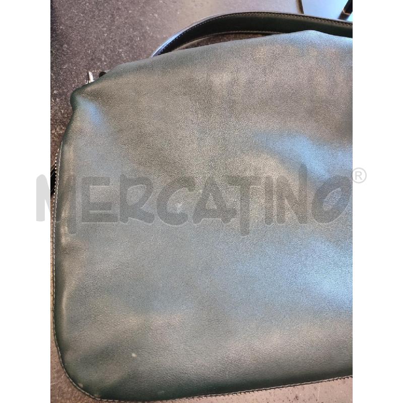 TRACOLLA VERDE PELLE ORCIANI ZIP SOTTO | Mercatino dell'Usato Roma montemario 3