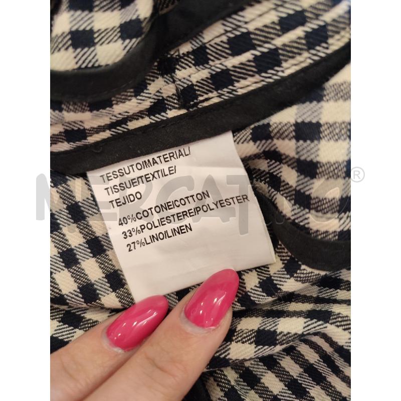 TRENCH DONNA NERO BIANCO LUISA SPAGNOLI CORTO | Mercatino dell'Usato Roma montemario 3