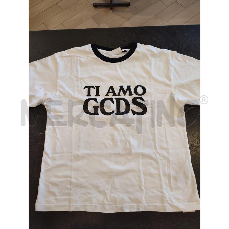 T SHIRT DONNA BIANCA TI AMO GCDS | Mercatino dell'Usato Roma montemario 1