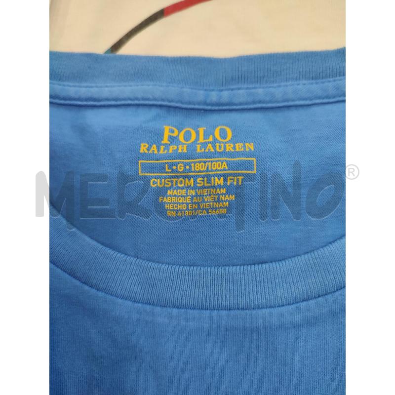 T SHIRT UOMO BLU RALPH LAUREN TASCHINO | Mercatino dell'Usato Roma montemario 2