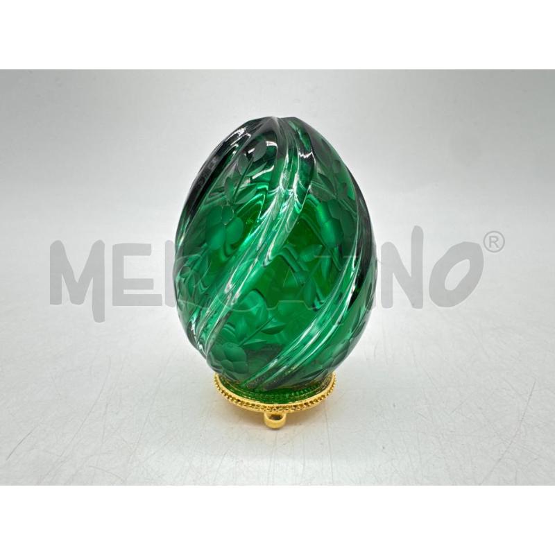 UOVO FABERGE' CRISTALLO VERDE | Mercatino dell'Usato Roma montemario 1