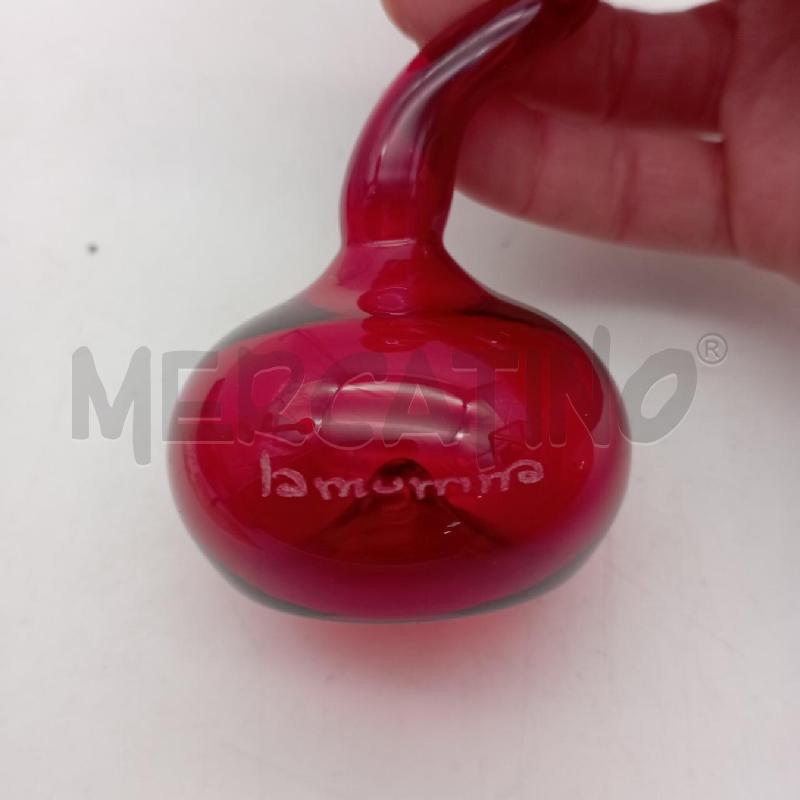 VASETTO SOFFIATO LAMURRINA SPIRALE ROSSO | Mercatino dell'Usato Roma montemario 2