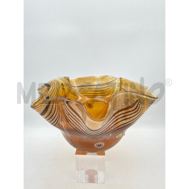 VASO FAZZOLETTO MURANO FRANCO MORETTI | Mercatino dell'Usato Roma montemario 1