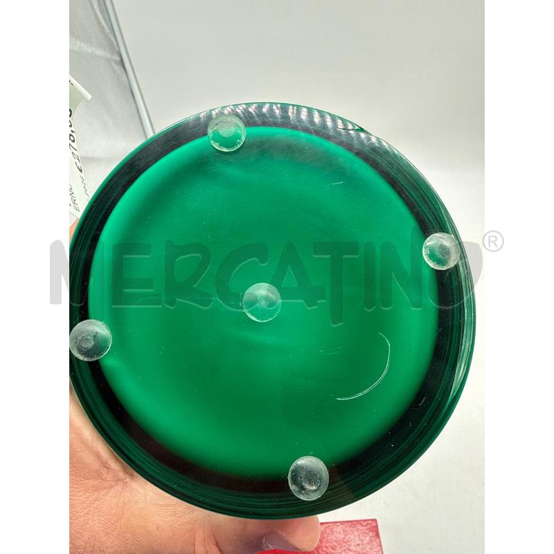 VASO MURANO VERDE INTERNO BIANCO | Mercatino dell'Usato Roma montemario 3