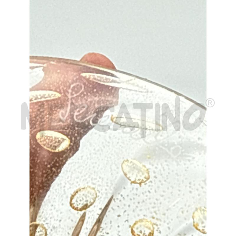 VASO VETRO ALTO INCLUSIONI ORO 2MAN DA RIV | Mercatino dell'Usato Roma montemario 4