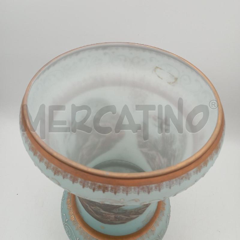 VASO VETRO AZZURRO LIBERTY | Mercatino dell'Usato Roma montemario 2