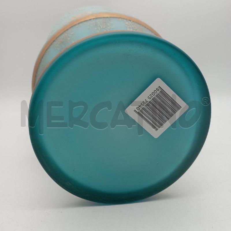 VASO VETRO AZZURRO LIBERTY | Mercatino dell'Usato Roma montemario 4