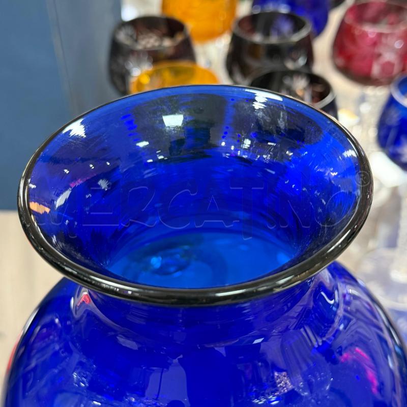 VASO VETRO MURANO BLU MANICI DORATI | Mercatino dell'Usato Roma montemario 4