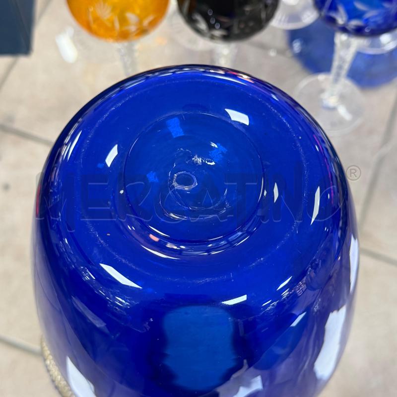 VASO VETRO MURANO BLU MANICI DORATI | Mercatino dell'Usato Roma montemario 5