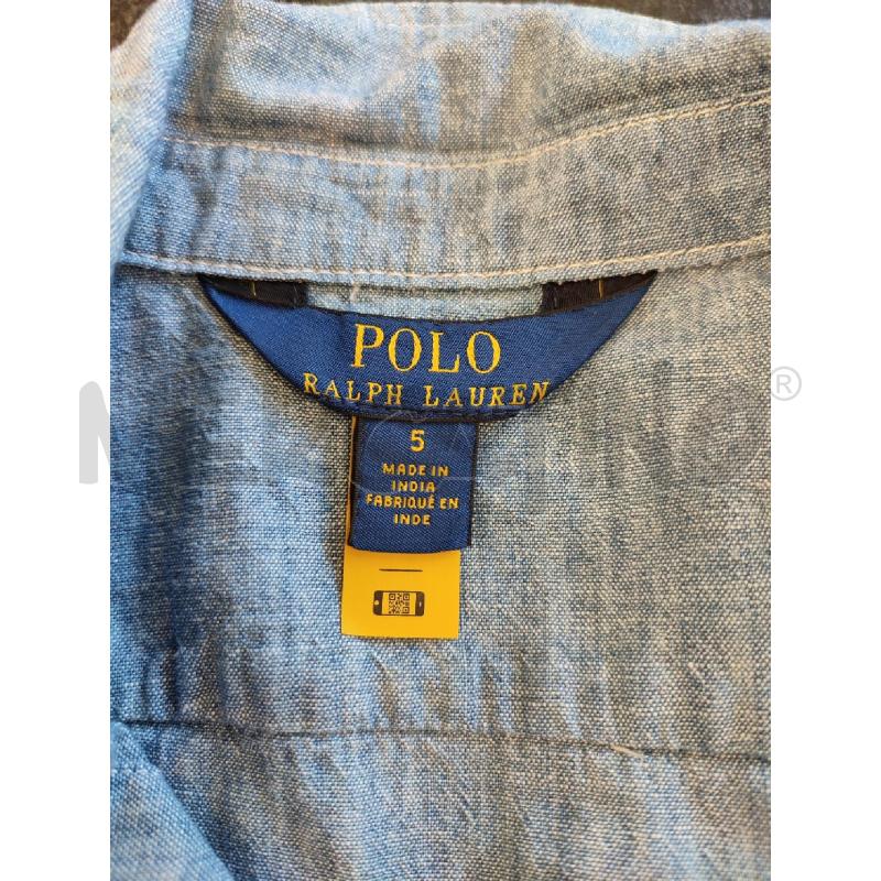 VESTITO BAMBINO CELESTE POLO RALPH LAUREN SMANICATO | Mercatino dell'Usato Roma montemario 2