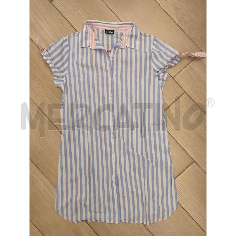 VESTITO BAMBINO CELESTE RIGHE BONJOUR SAINT BARTH | Mercatino dell'Usato Roma montemario 1