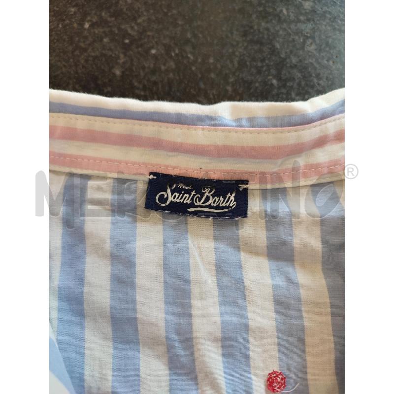 VESTITO BAMBINO CELESTE RIGHE BONJOUR SAINT BARTH | Mercatino dell'Usato Roma montemario 2