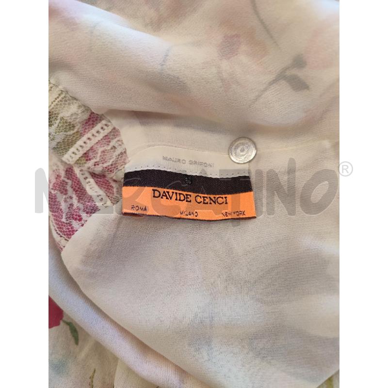 VESTITO DONNA BEIGE DAVIDE CENCI SETA FIORI | Mercatino dell'Usato Roma montemario 2