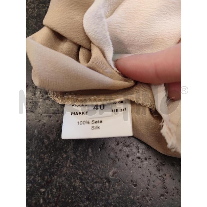VESTITO DONNA BEIGE JUCCA SETA VOLANT SOTTO | Mercatino dell'Usato Roma montemario 3