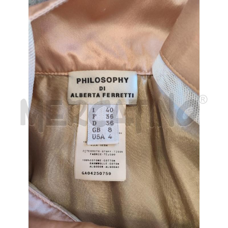 VESTITO DONNA BEIGE PHILOSOPY ROSA | Mercatino dell'Usato Roma montemario 2