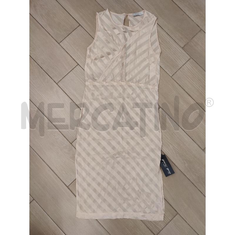 VESTITO DONNA BEIGE SANDRO | Mercatino dell'Usato Roma montemario 1