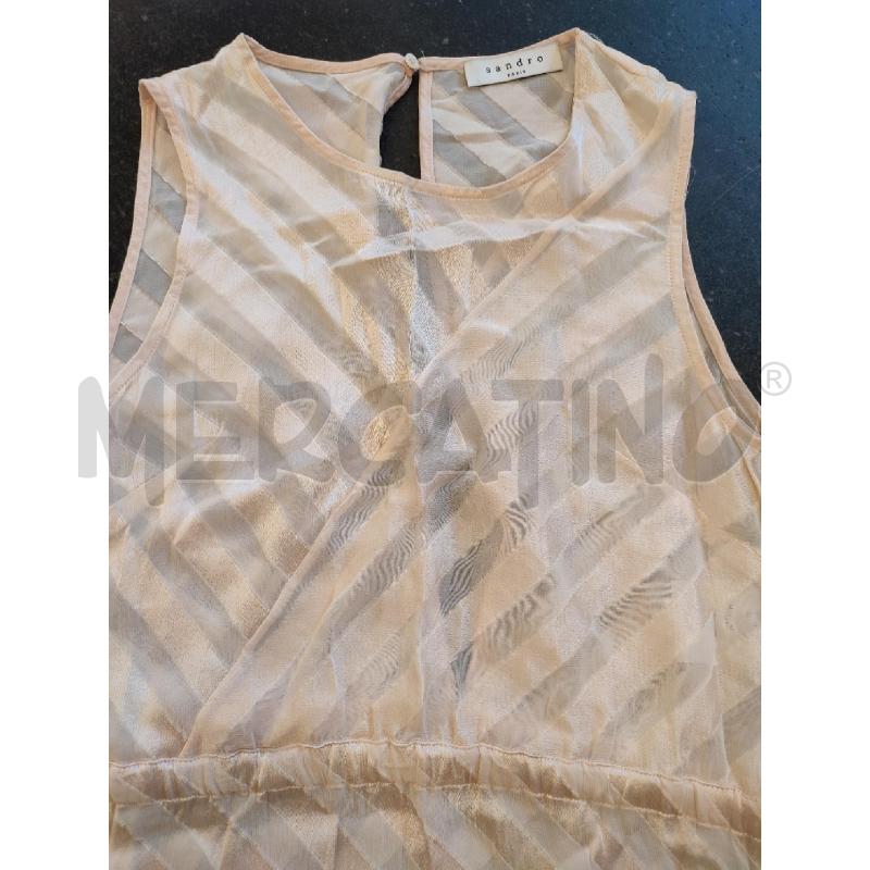 VESTITO DONNA BEIGE SANDRO | Mercatino dell'Usato Roma montemario 2