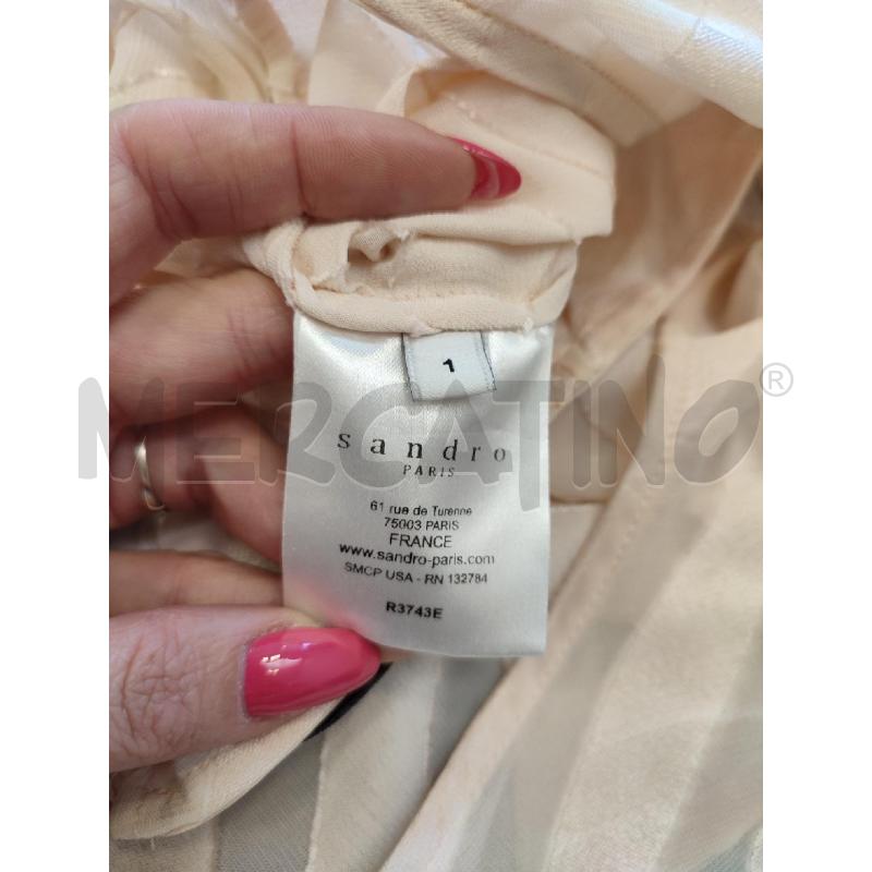 VESTITO DONNA BEIGE SANDRO | Mercatino dell'Usato Roma montemario 3