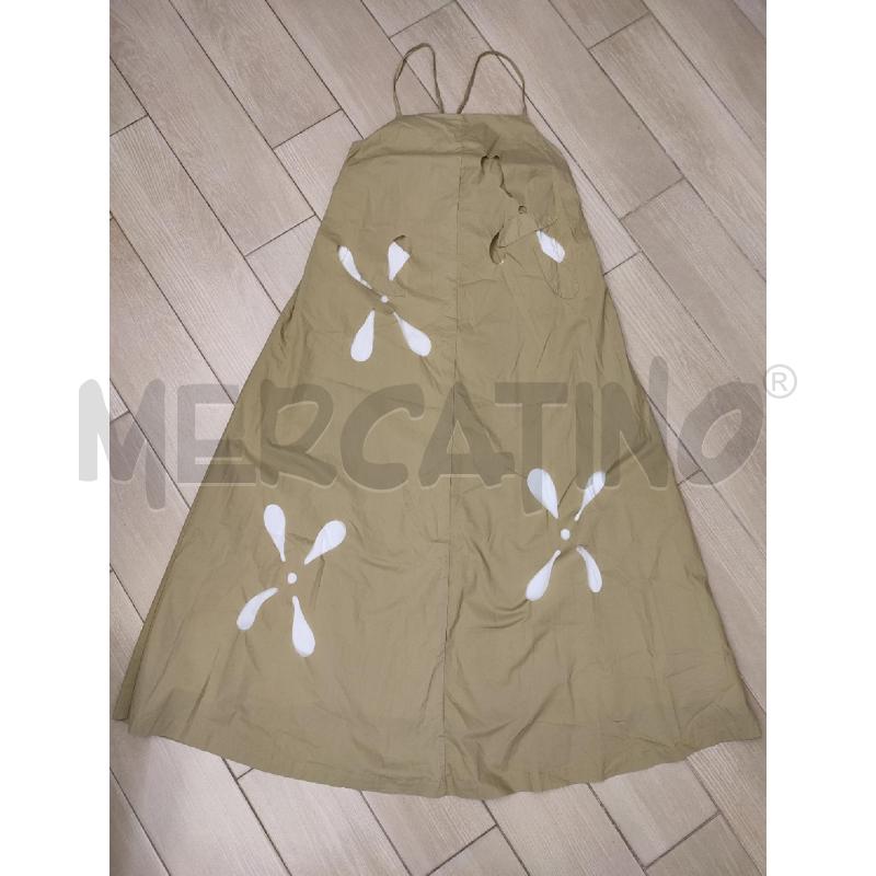 VESTITO DONNA BEIGE TRAF BIANCO MEIMEIJ | Mercatino dell'Usato Roma montemario 1