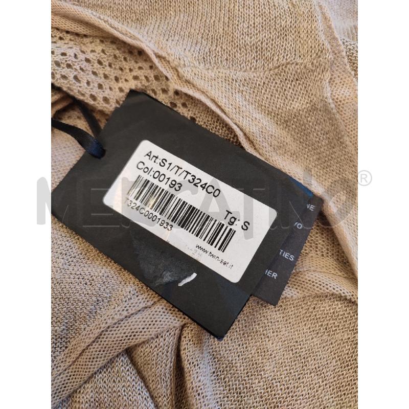 VESTITO DONNA BEIGE TWINSET PIZZO | Mercatino dell'Usato Roma montemario 2