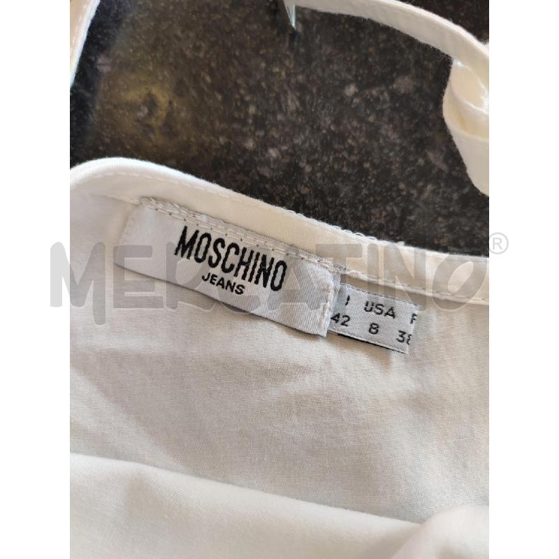 VESTITO DONNA BIANCO ANELLO METALLICO MOSCHINO | Mercatino dell'Usato Roma montemario 2