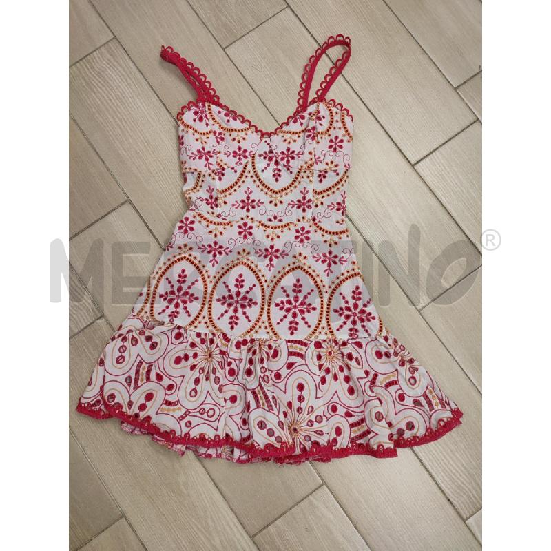 VESTITO DONNA BIANCO CHARO ROSA  | Mercatino dell'Usato Roma montemario 1